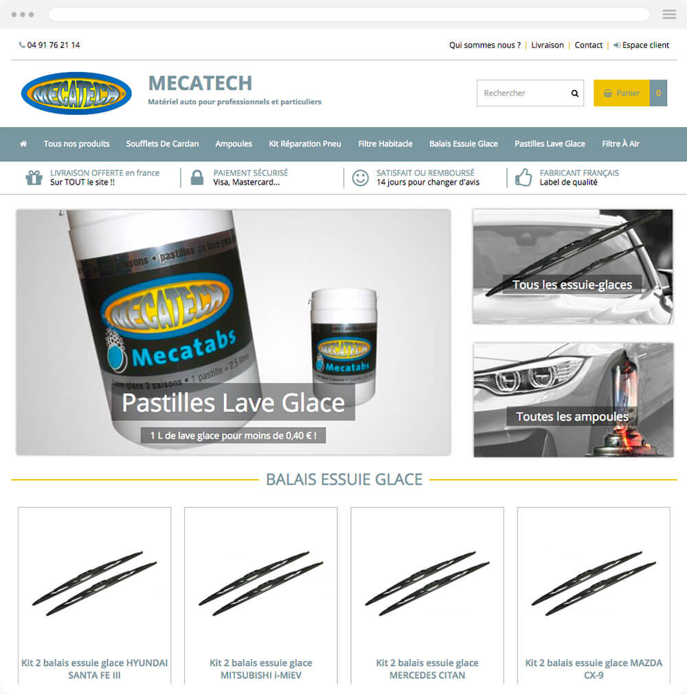 mecatech-online.fr est réalisé avec epro shopping